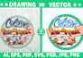 convert drawing, sketch and logo image to digital vector art